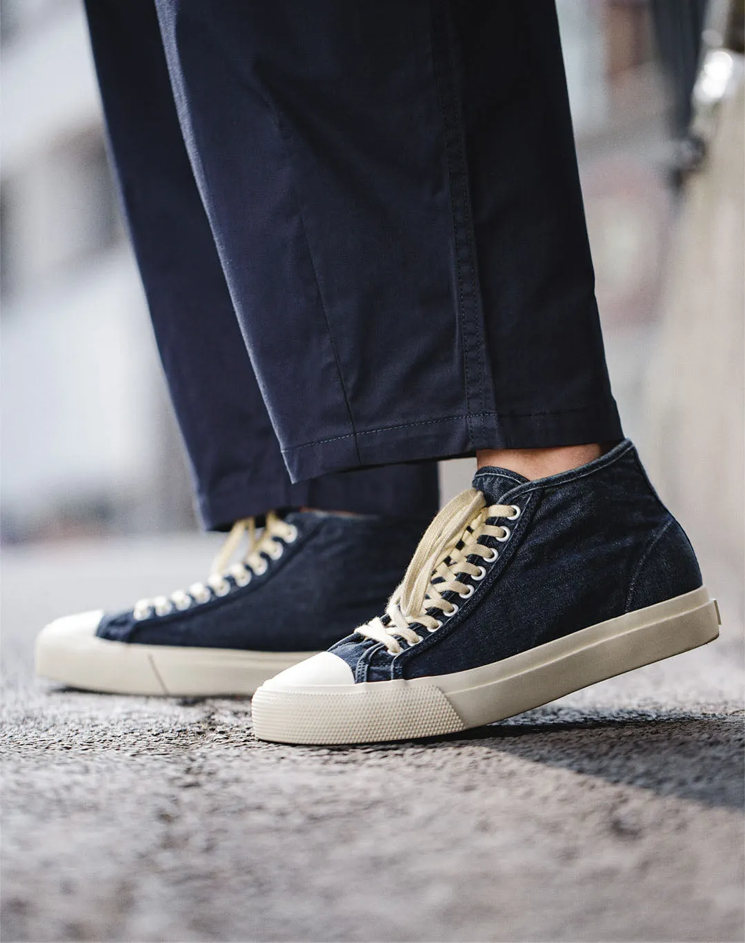 All-Match Casual Washed Denim High-Top Unisex Canvas Shoes