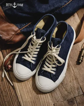 All-Match Casual Washed Denim High-Top Unisex Canvas Shoes