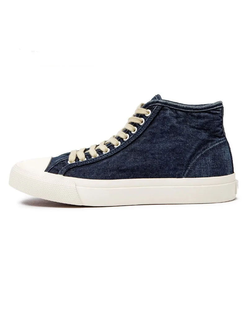 All-Match Casual Washed Denim High-Top Unisex Canvas Shoes