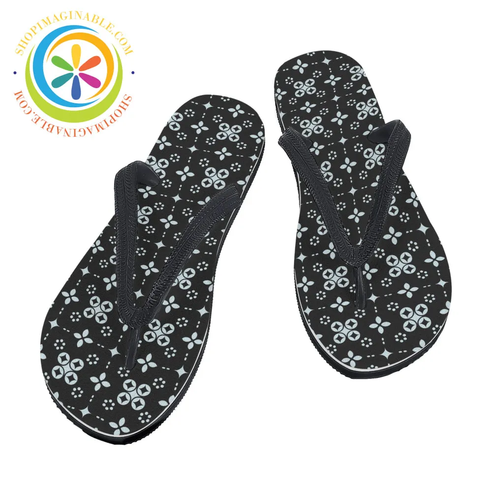 Black Batik Men's & Ladies Flip-Flops