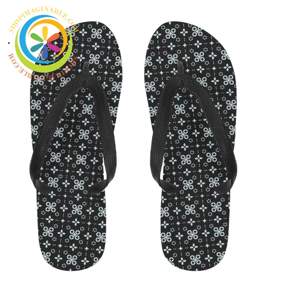 Black Batik Men's & Ladies Flip-Flops