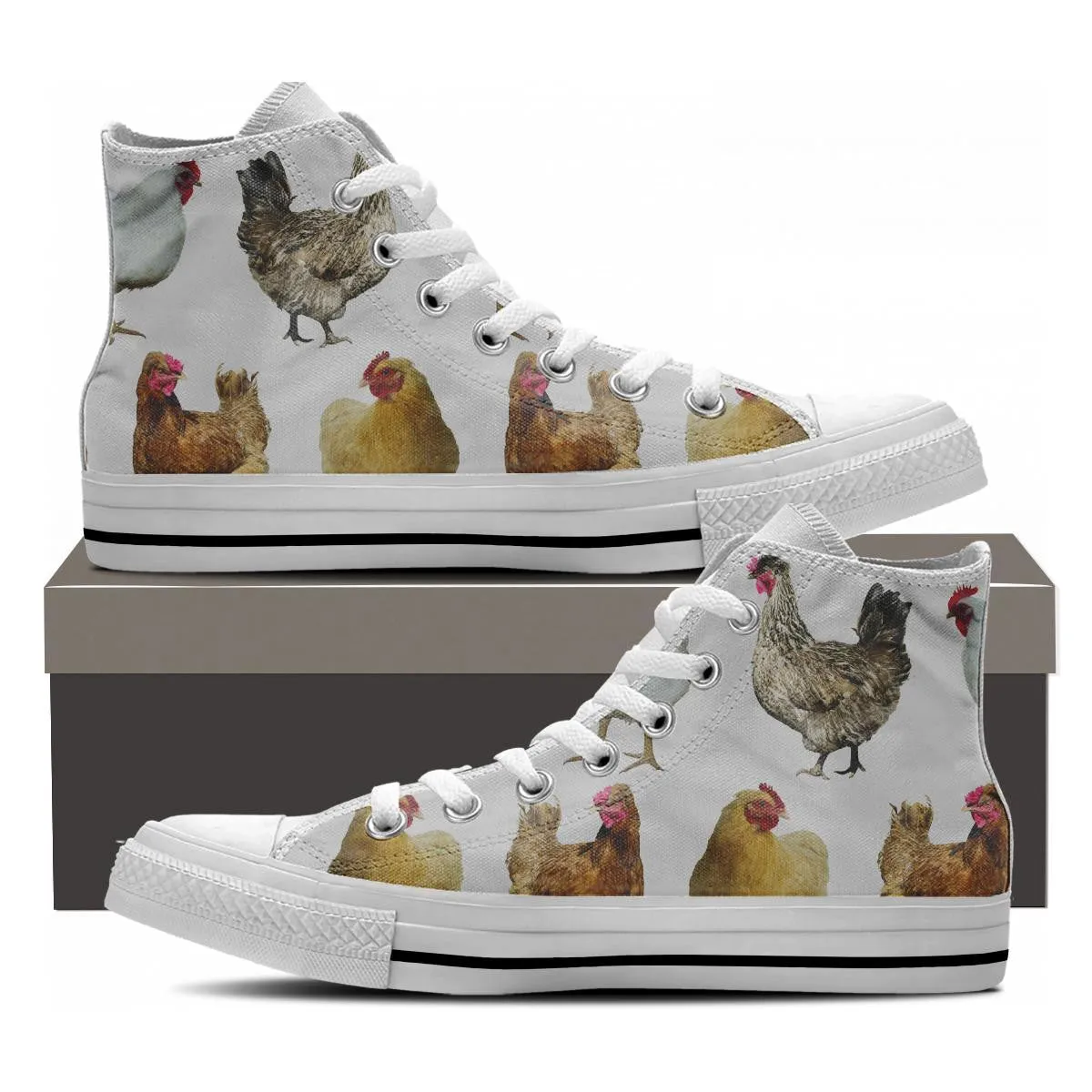 CHICKEN HIGHTOP SHOES WHITE