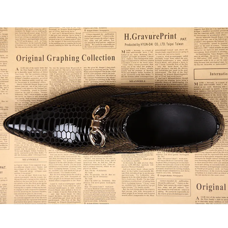 Elegant Pointed Toe Leather Men Shoes