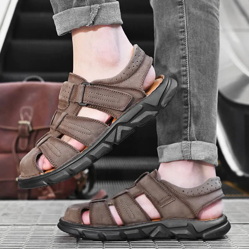 Genuine Lightweight Leather Men's Sandals