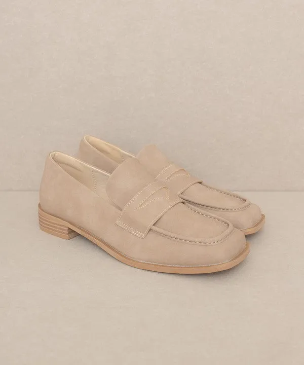 June Square Toe Penny Loafers