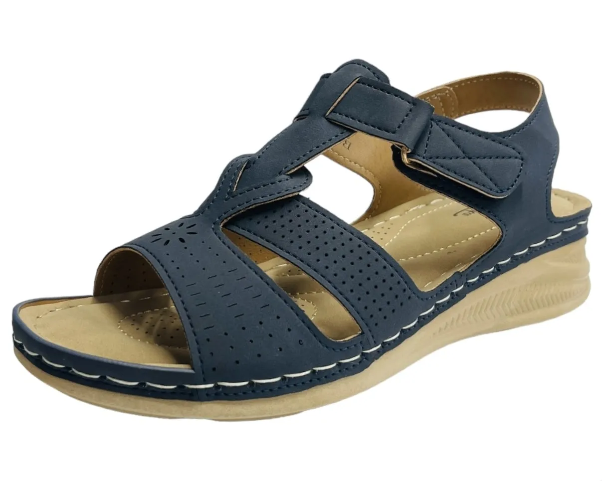 Lightweight Padded Faux Leather Sandals