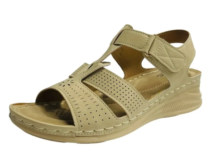 Lightweight Padded Faux Leather Sandals