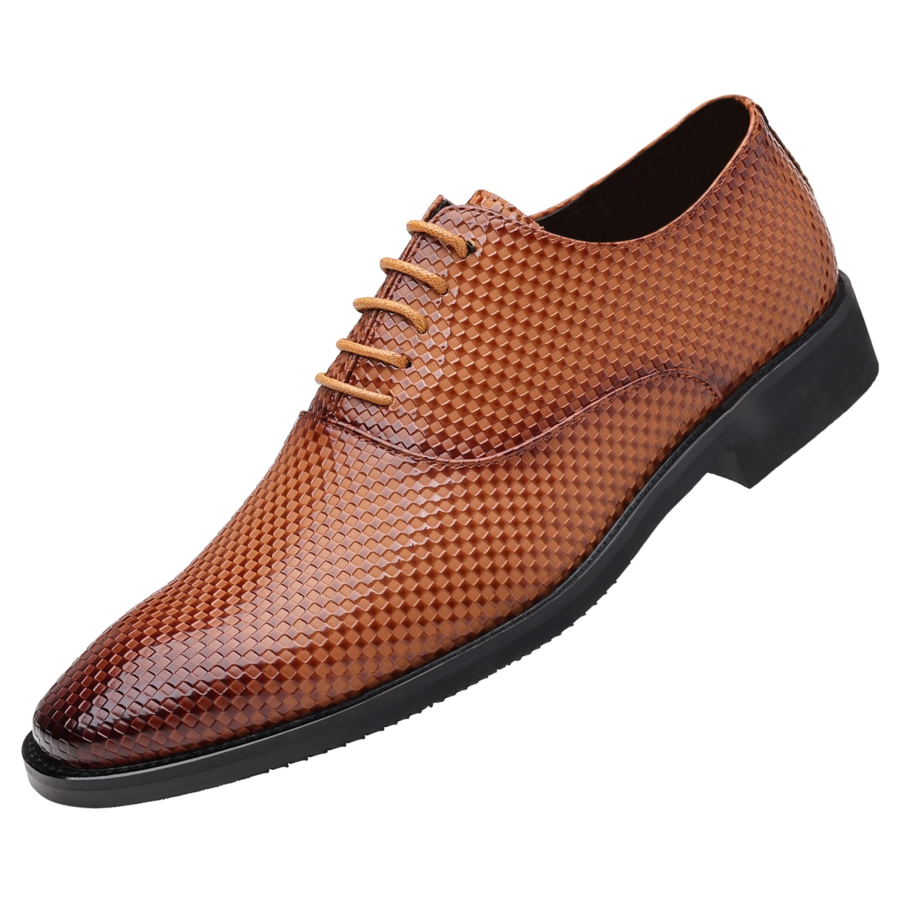 Men's All Checkered Plain Oxfords