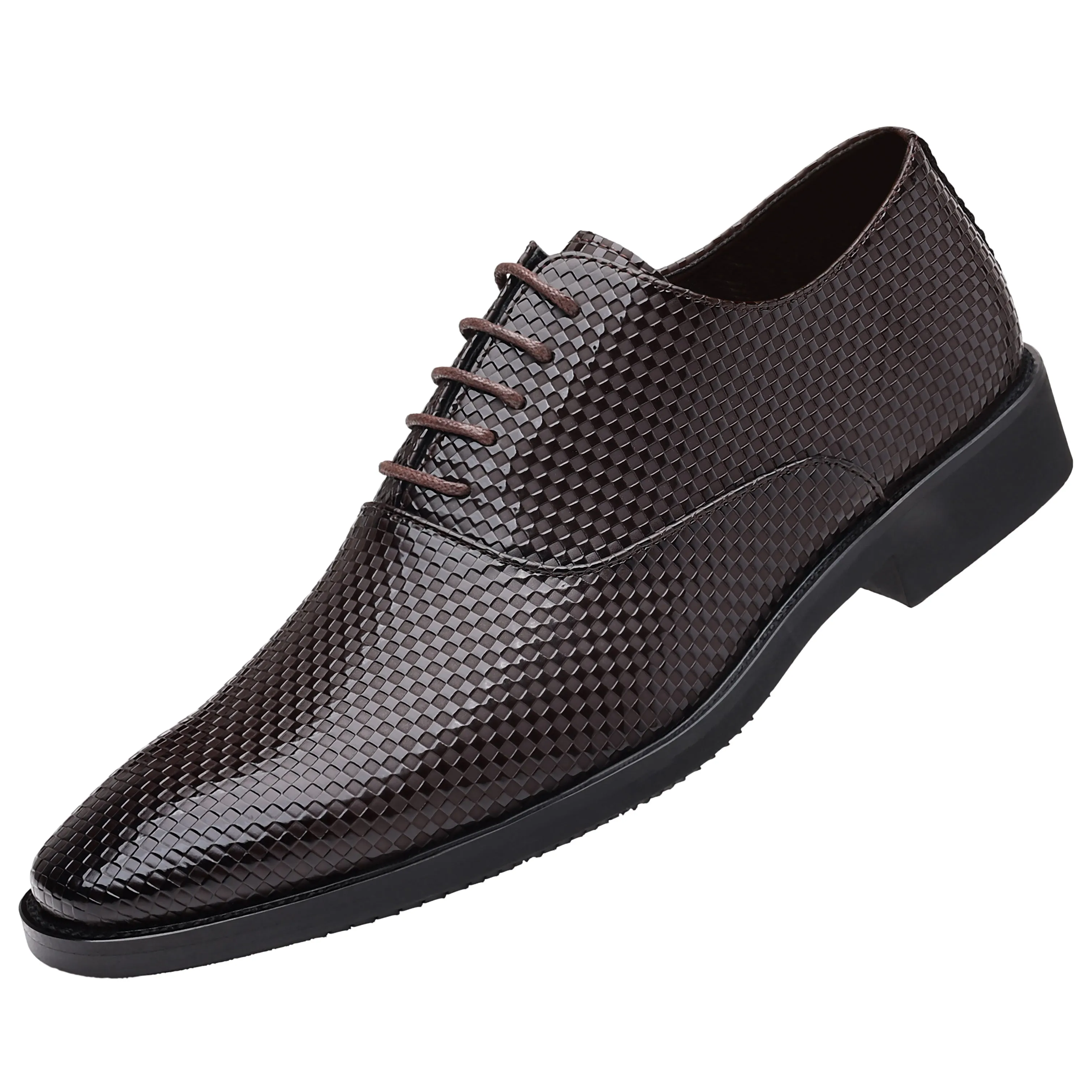 Men's All Checkered Plain Oxfords