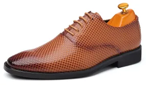 Men's All Checkered Plain Oxfords