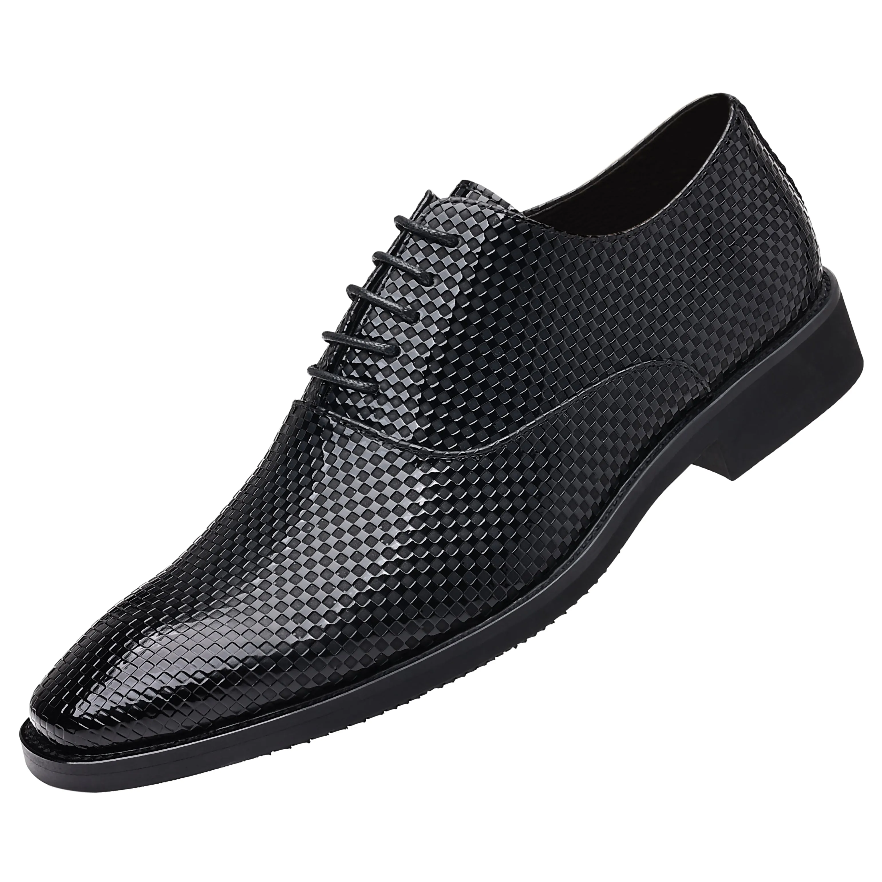 Men's All Checkered Plain Oxfords