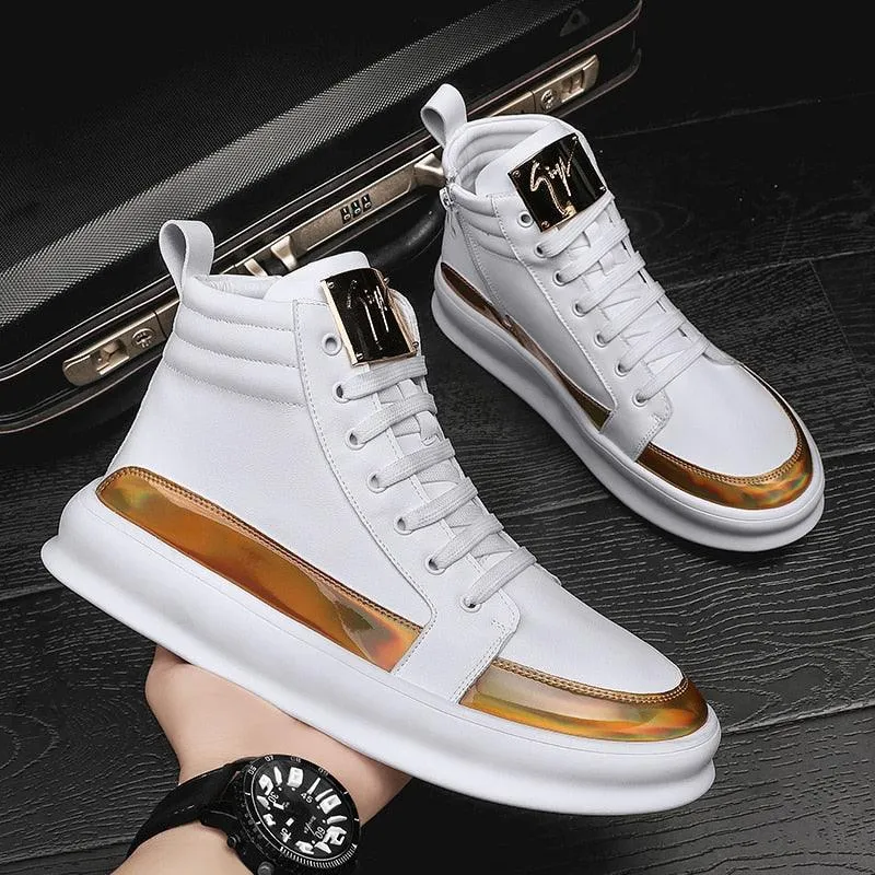 Men's Casual High Top Trendy Sneakers