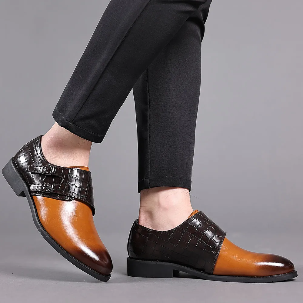 Men's Monk Strap Loafers Black Brown