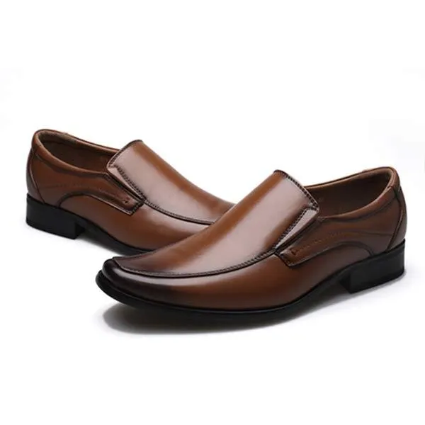 MEN'S SLIP ON SMALL SQUARE LEATHER SHOES 17995831