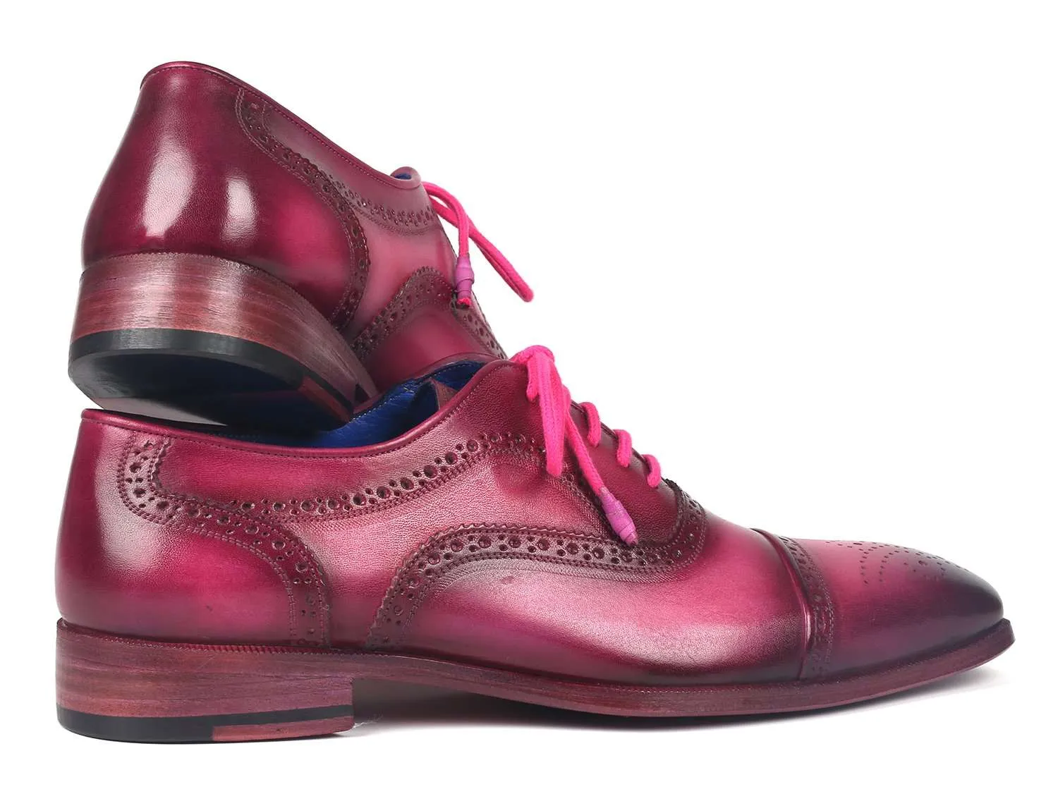 Paul Parkman Men's Captoe Oxfords Fuxia (ID#024-FUX)