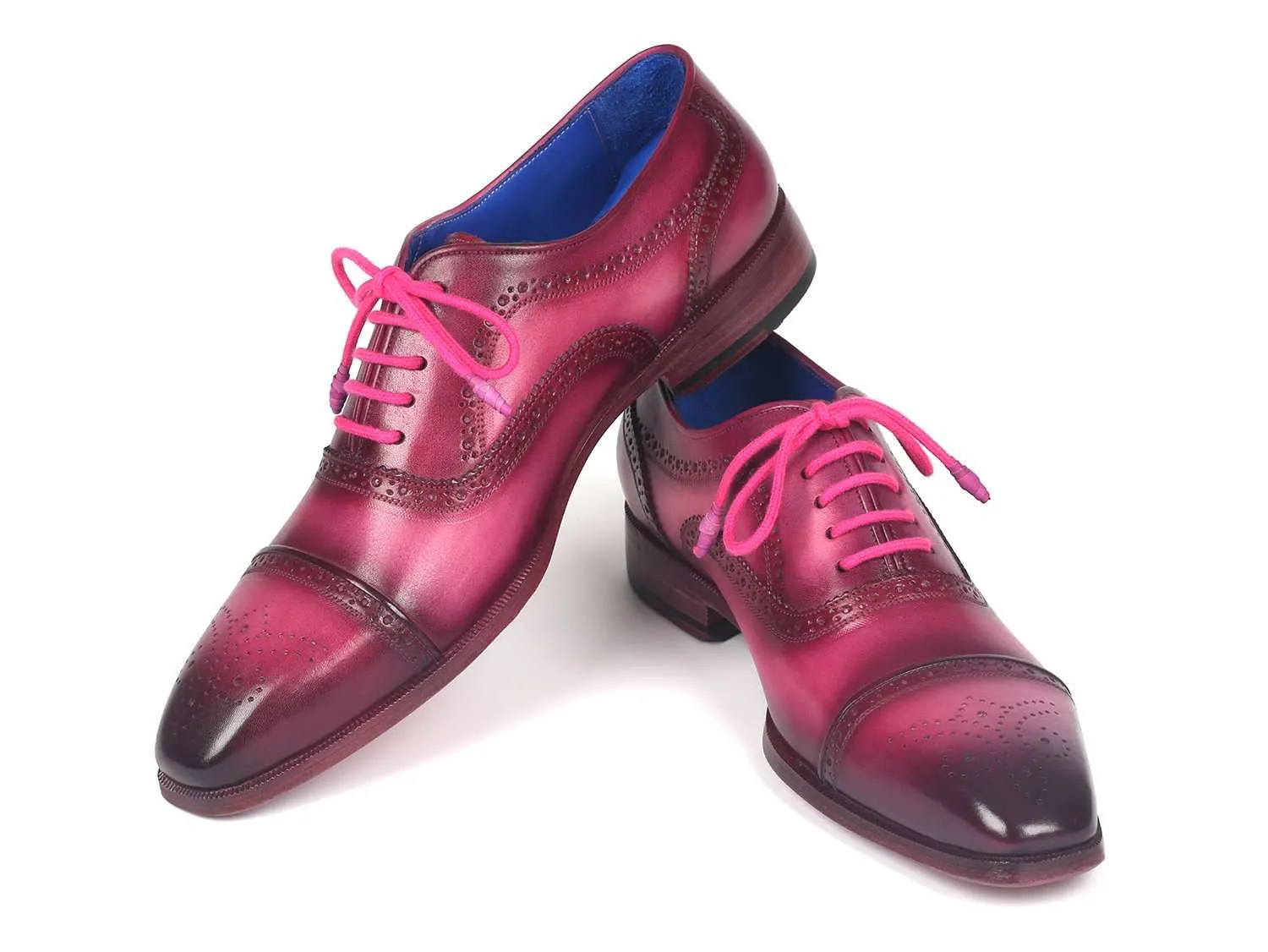 Paul Parkman Men's Captoe Oxfords Fuxia (ID#024-FUX)