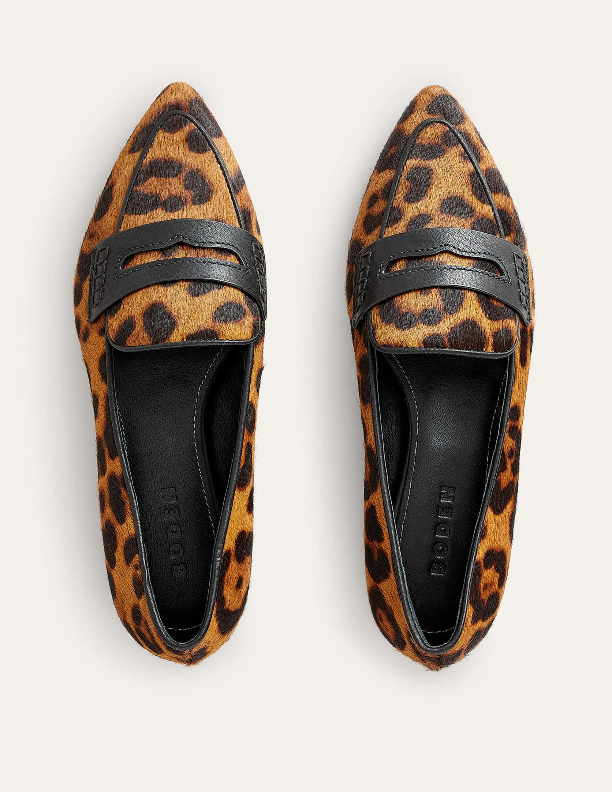 Pointed Loafers-Classic Leopard