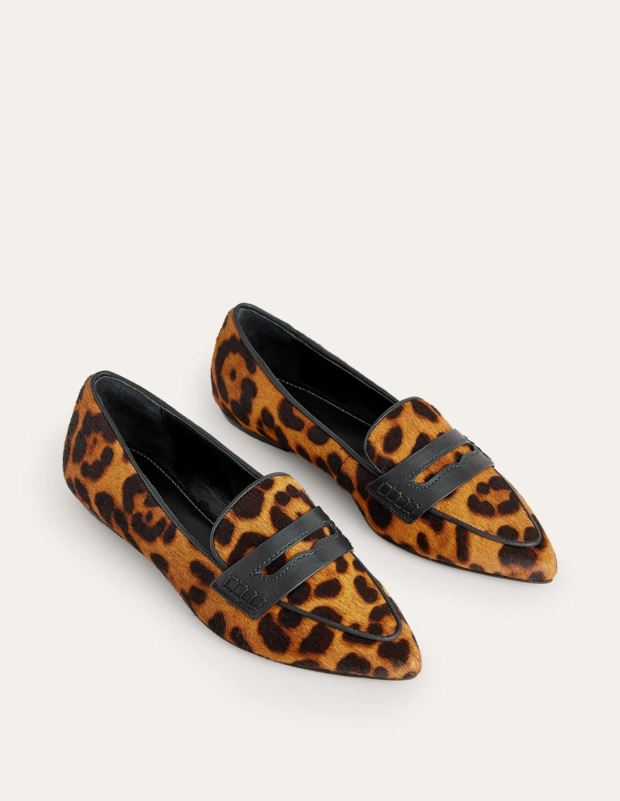 Pointed Loafers-Classic Leopard