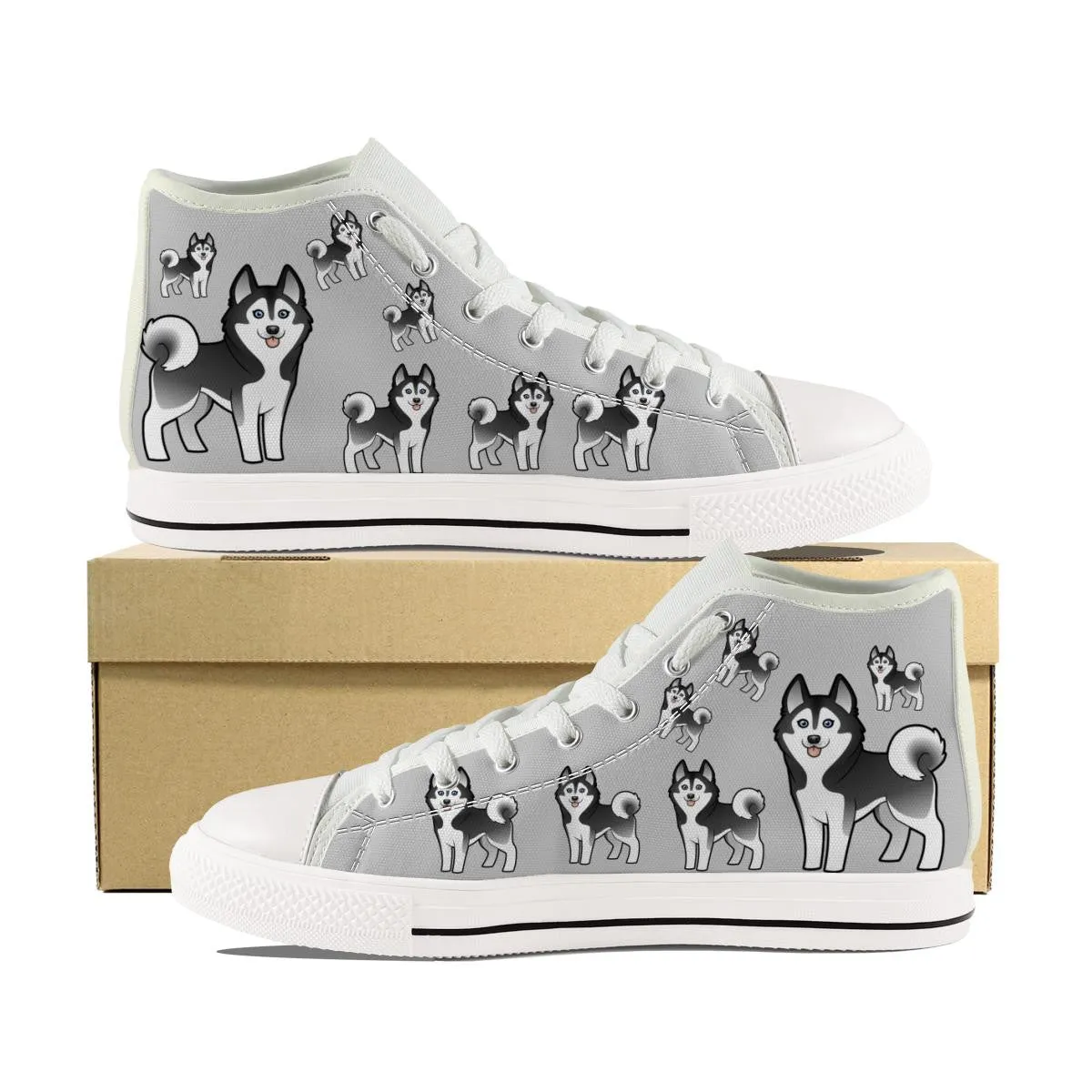 SIBERIAN HUSKY CANVAS SHOES