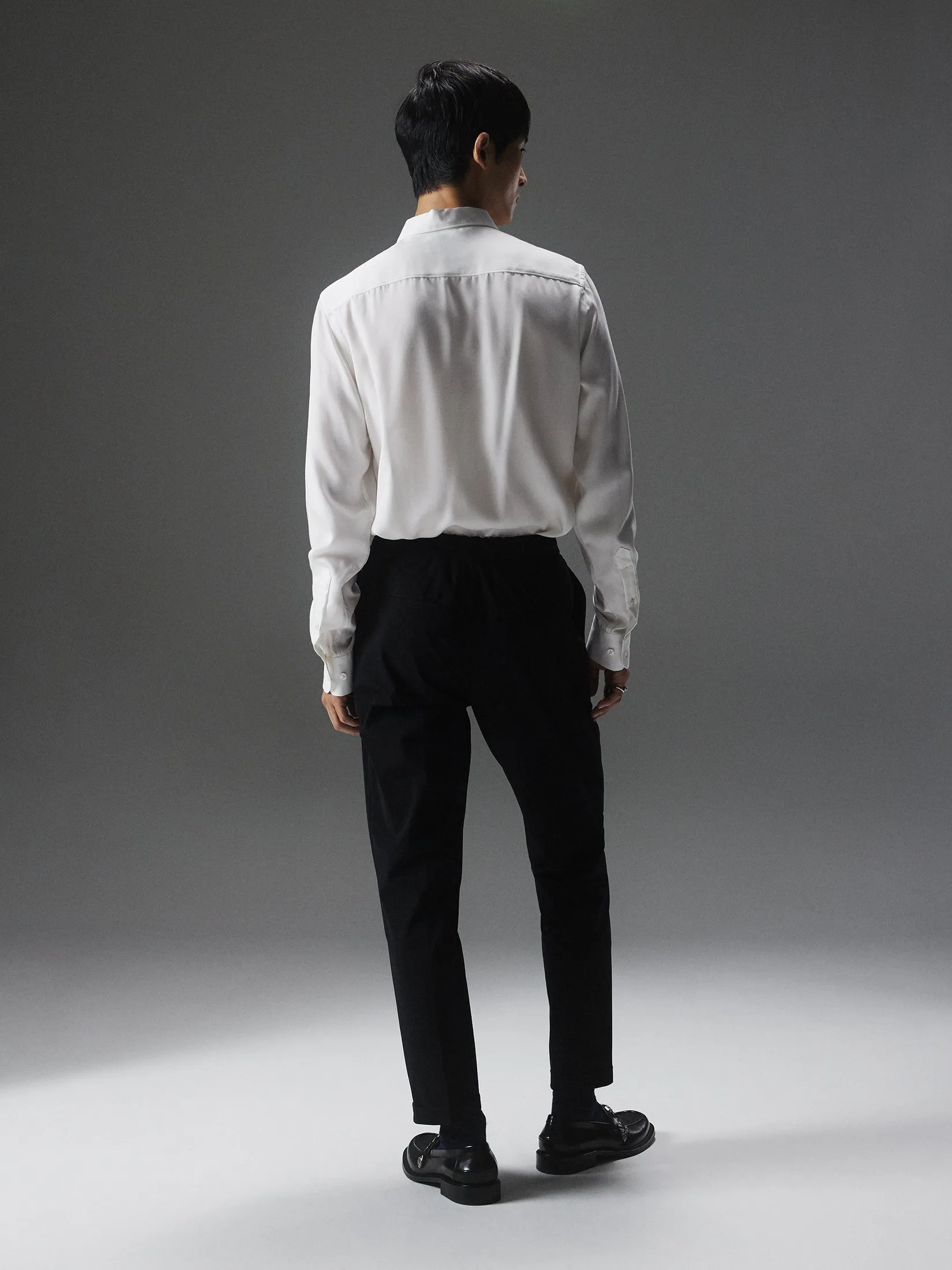 Slim fit Tencel shirt / Cloud White