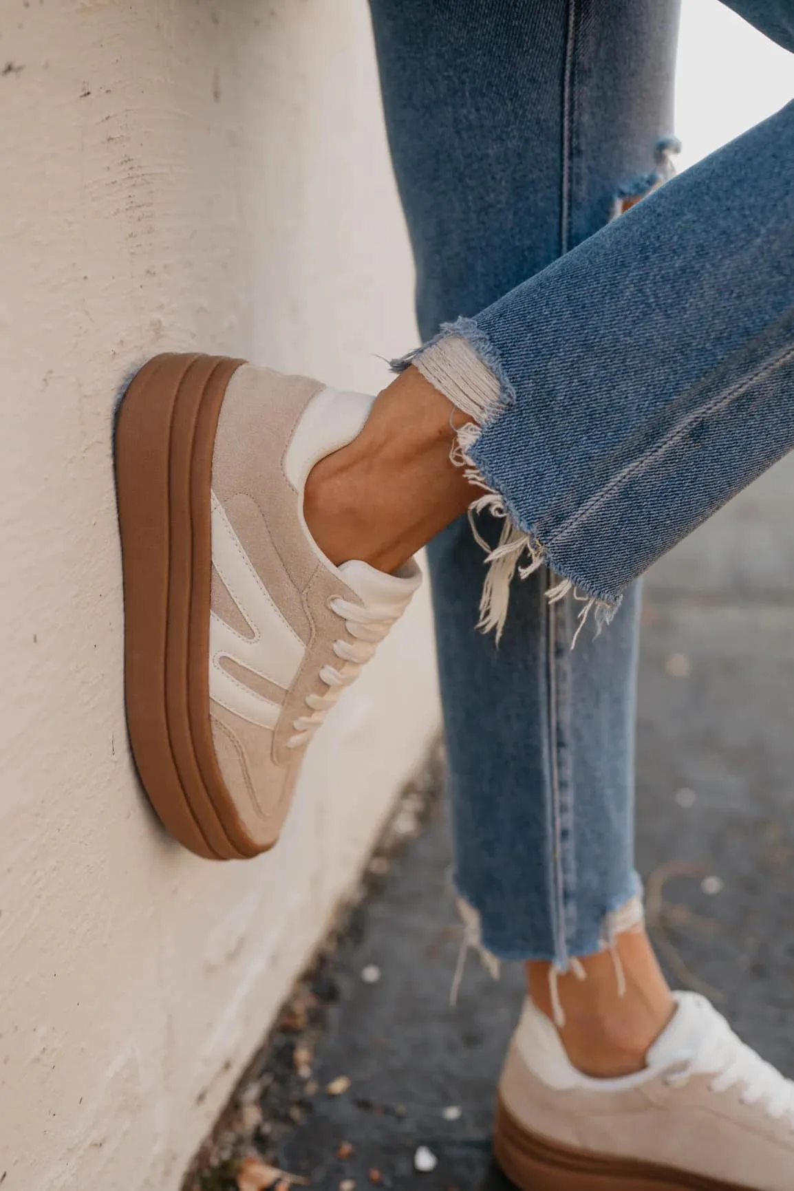 Take You Anywhere Sneakers in Taupe