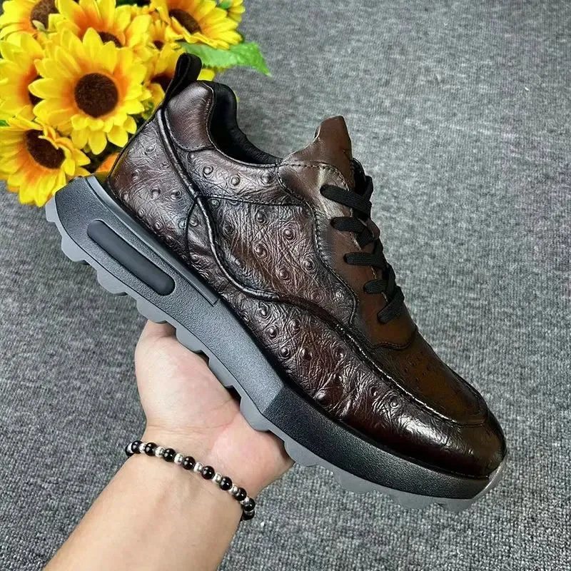 Trendy Genuine Leather Sneakers