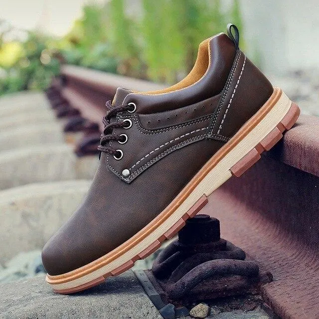 West Louis™ Leather Flat Oxfords Shoes