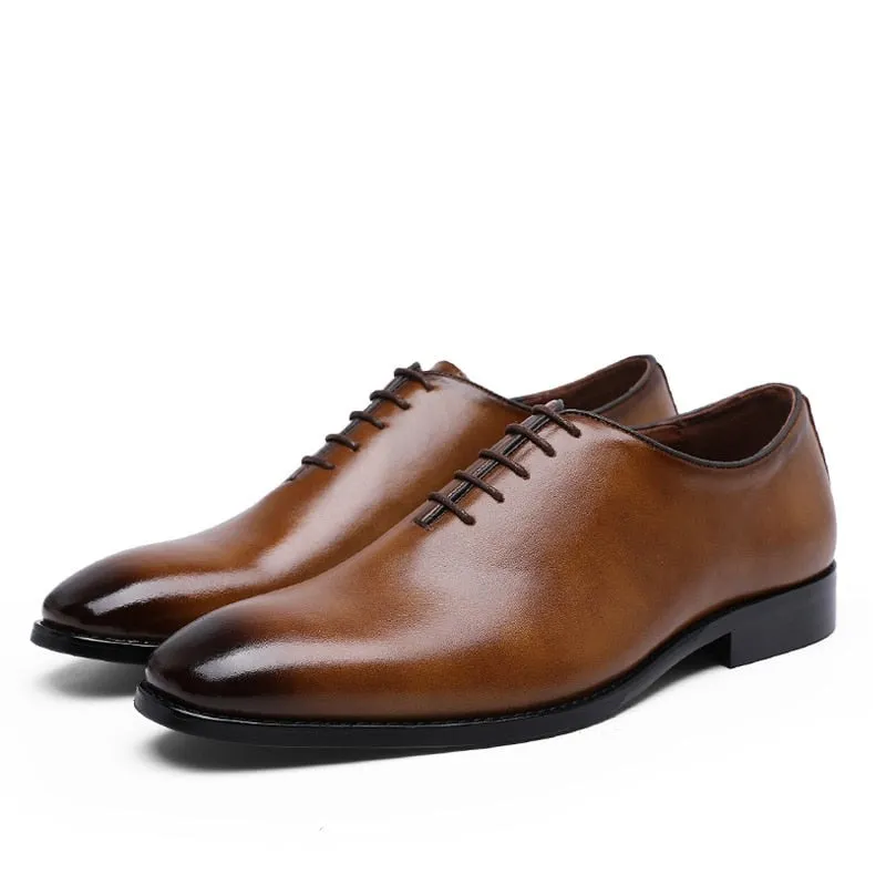 West Louis™ Men's Luxury Genuine Leather Business Oxford Shoes